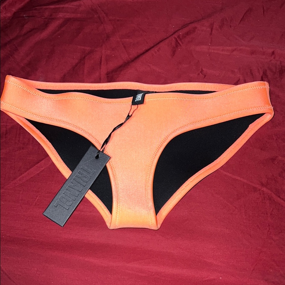 Tringl Trendy Orange and Black Bikini Bottom